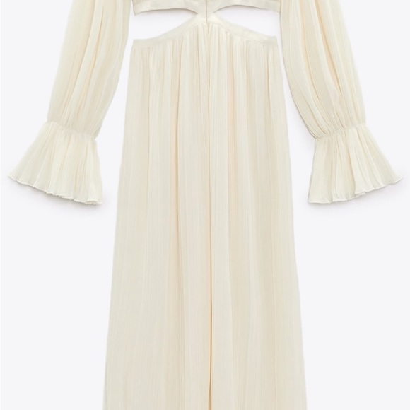 ZARA Cut Out Pleated Dress - Picture 5 of 8